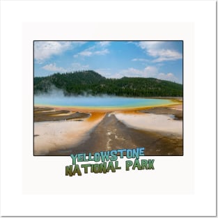 Yellowstone National Park - Grand Prismatic Spring Posters and Art